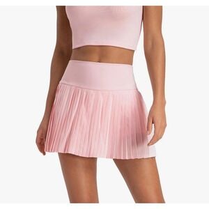 NEW Pleated Tennis Skirt with Built-In Shorts Athletic Golf Skort Pink Medium